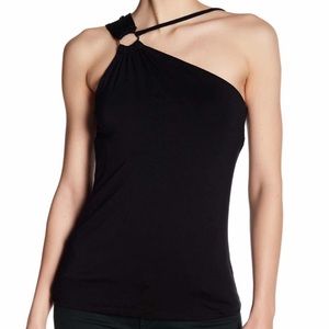 Tart Celine Y2K Black One Shoulder Tank Top XS